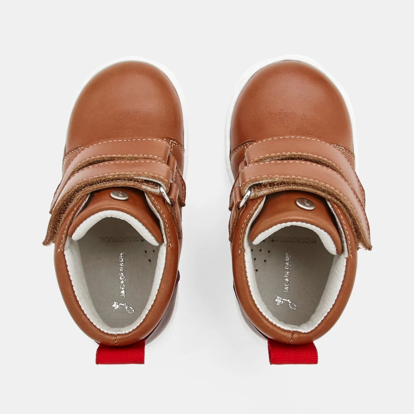 Jacadi Tennis montantes bébé garçon en cuir lisse - NATUREL Hot