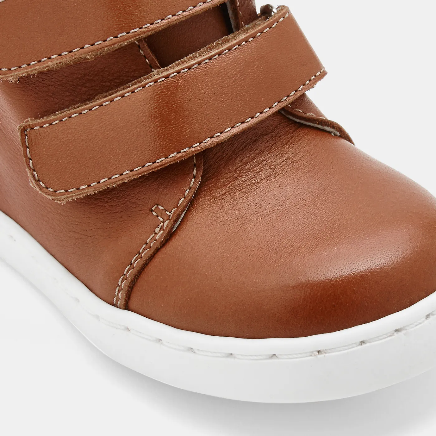 Jacadi Tennis montantes bébé garçon en cuir lisse - NATUREL Hot