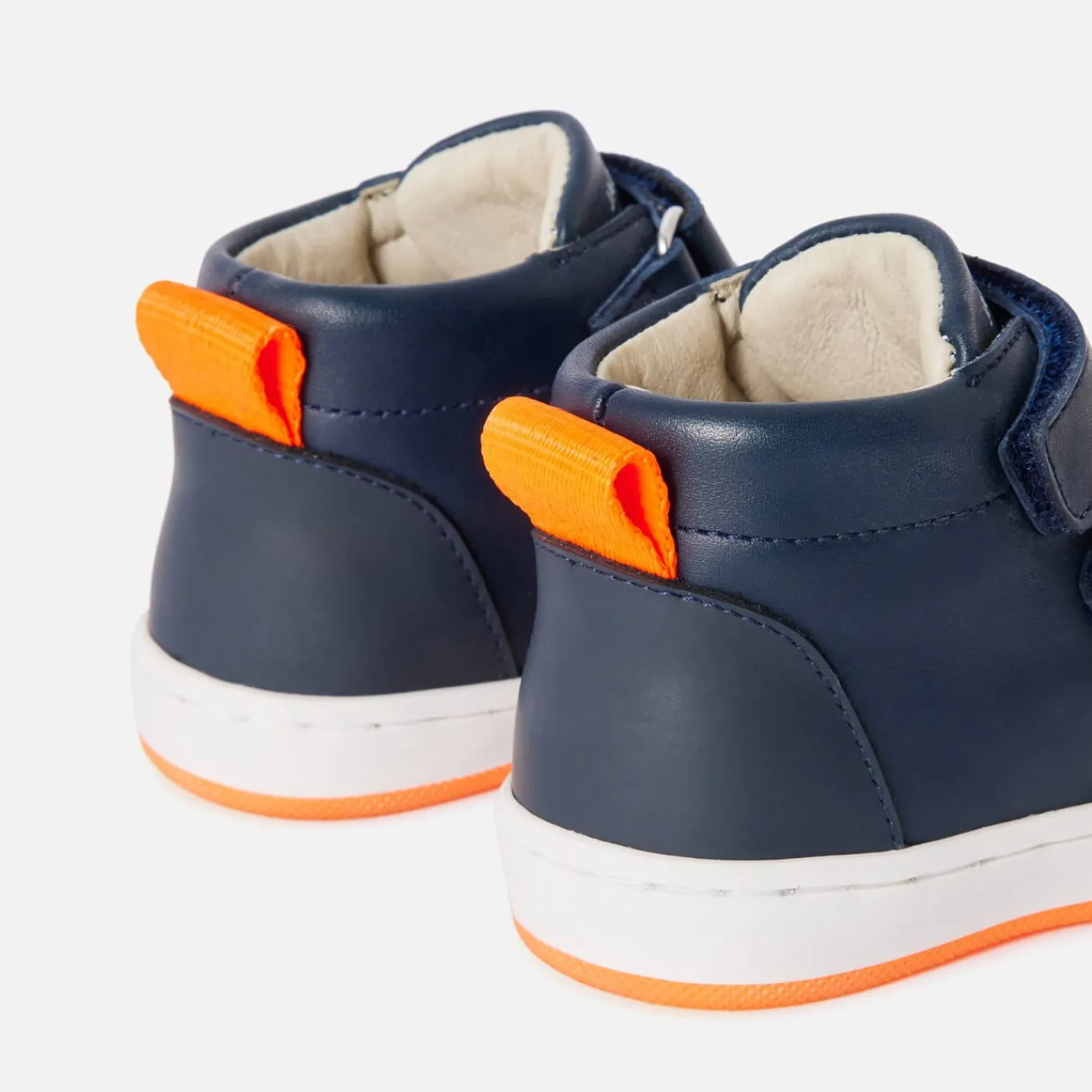 Jacadi Tennis montantes bébé garçon en cuir lisse - marine MARINE JACADI New