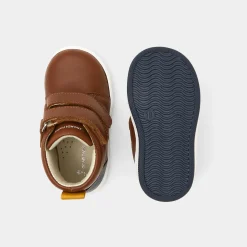 Jacadi Tennis montantes bébé garçon en cuir lisse - NATUREL Outlet