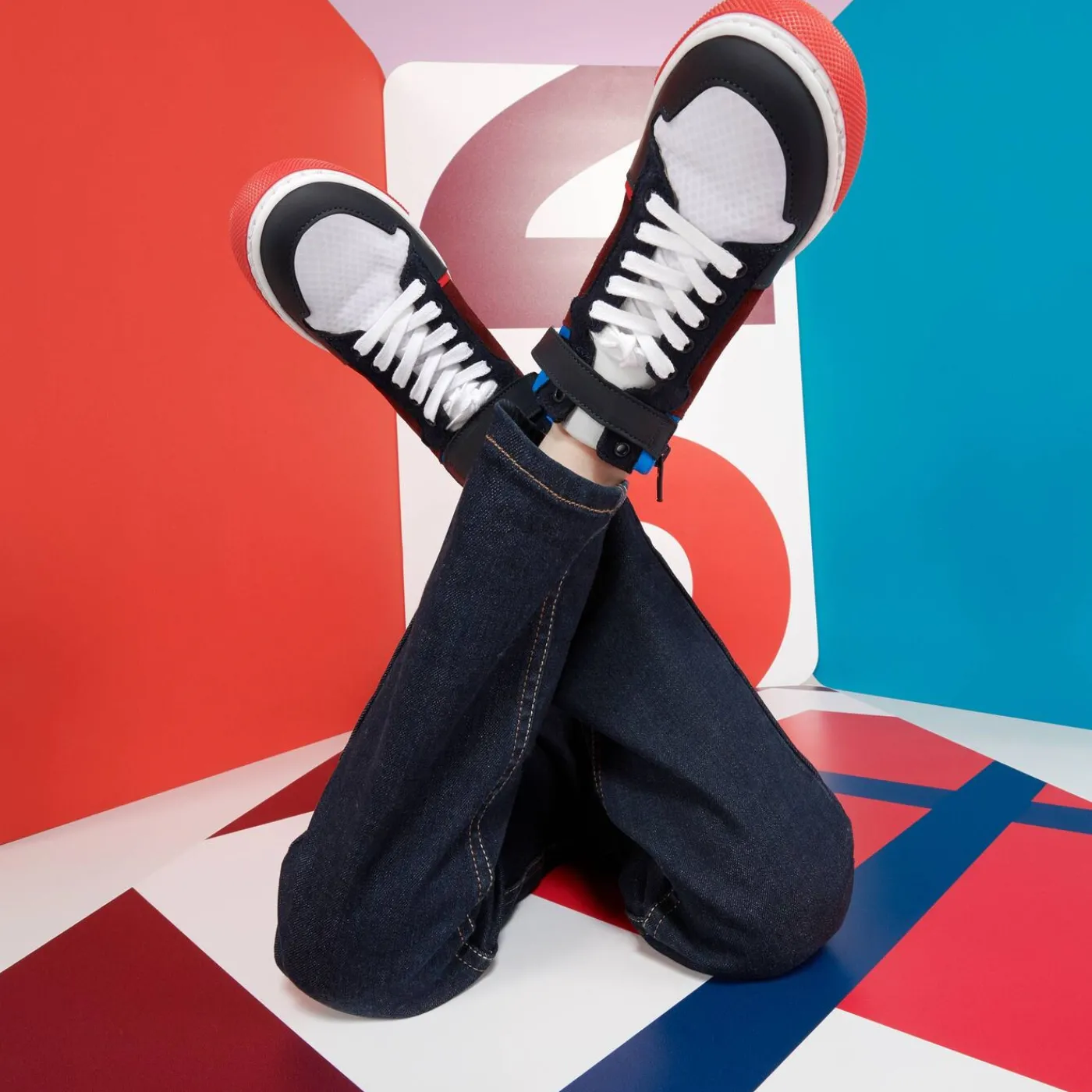 Jacadi Tennis montantes enfant garçon - MARINE/BORDEAUX Sale