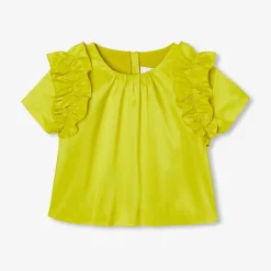 Jacadi Top enfant fille en taffetas - LIME