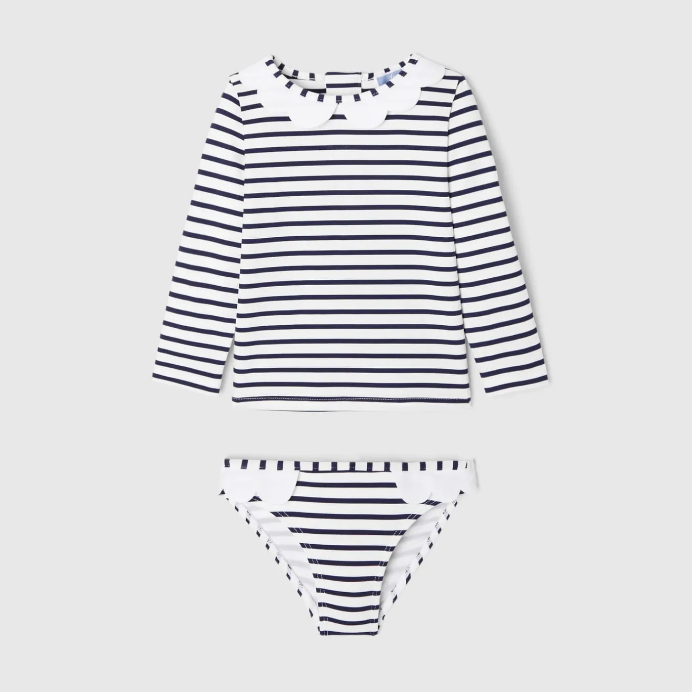 Jacadi T-shirt de protection UV UPF 40+ et culotte de bain bébé fille - MARINE/BLANC Best