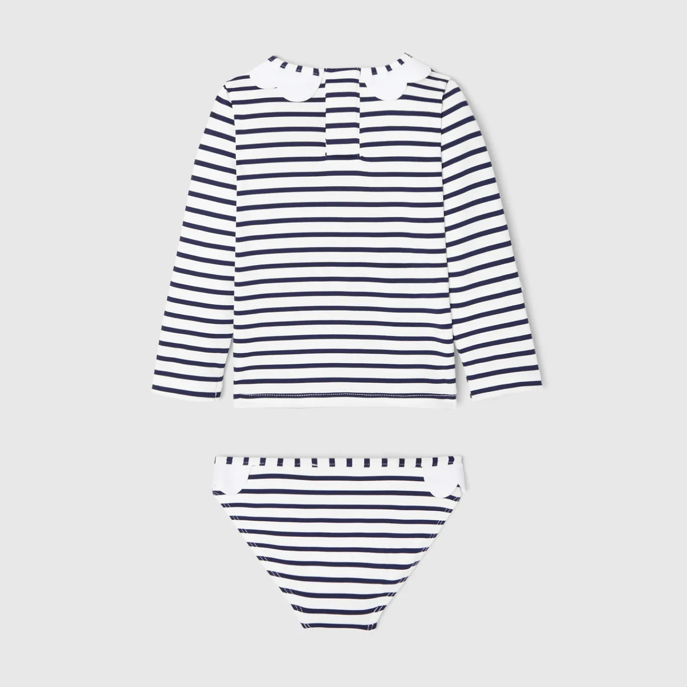 Jacadi T-shirt de protection UV UPF 40+ et culotte de bain bébé fille - MARINE/BLANC Best
