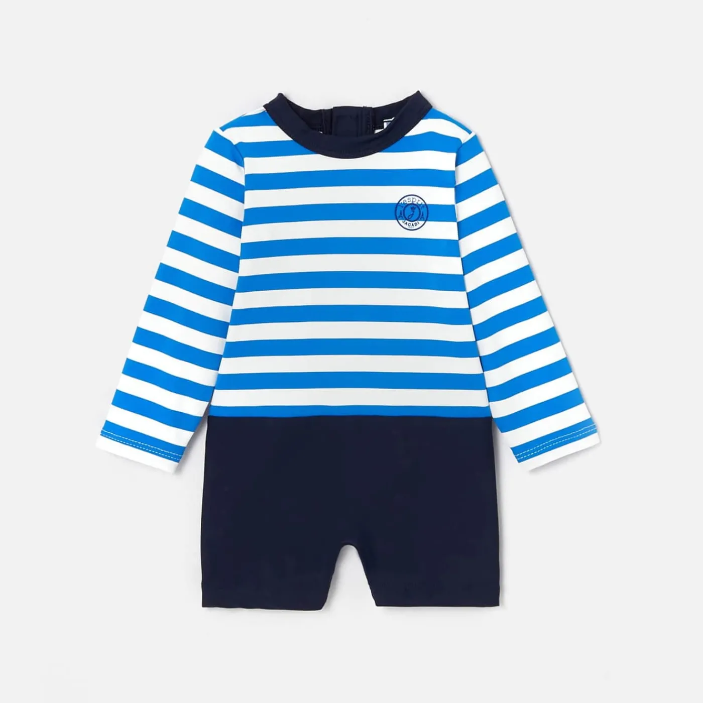 Jacadi T-shirt de protection UV UPF 40+ et boxer de bain bébé garçon - BLANC/BLEU Clearance