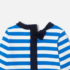 Jacadi T-shirt de protection UV UPF 40+ et boxer de bain bébé garçon - BLANC/BLEU Clearance