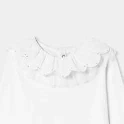 Jacadi T-shirt enfant fille à collerette BLANC JACADI Online