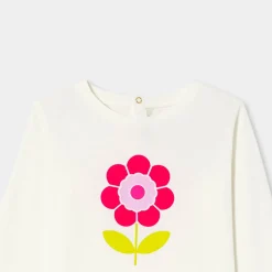 Jacadi T-shirt enfant fille manches longues - blanc doux BLANC DOUX JACADI New