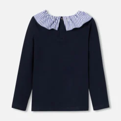 Jacadi T-shirt manches longues enfant fille - marine MARINE JACADI Clearance