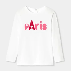 Jacadi T-shirt manches longues enfant fille - blanc BLANC JACADI Outlet