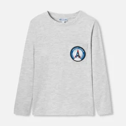 Jacadi T-shirt manches longues enfant garçon - gris chine clair GRIS CHINE CLAIR JACADI Online