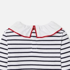 Jacadi T-shirt rayé enfant fille - BLANC/MARINE
