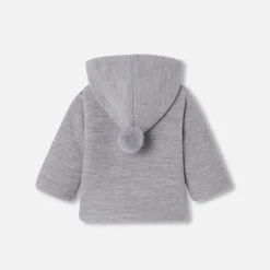 Jacadi Veste burnous en tricot bébé - gris chine clair GRIS CHINE CLAIR JACADI Best