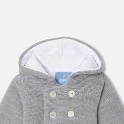 Jacadi Veste burnous en tricot bébé - gris chine clair GRIS CHINE CLAIR JACADI Best